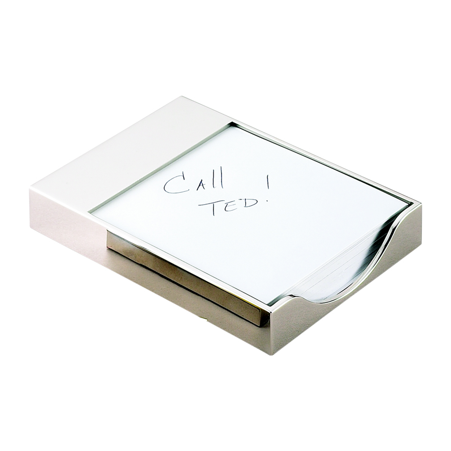 Memo Pad Holder, Nickel Plated 6" X 4.5"