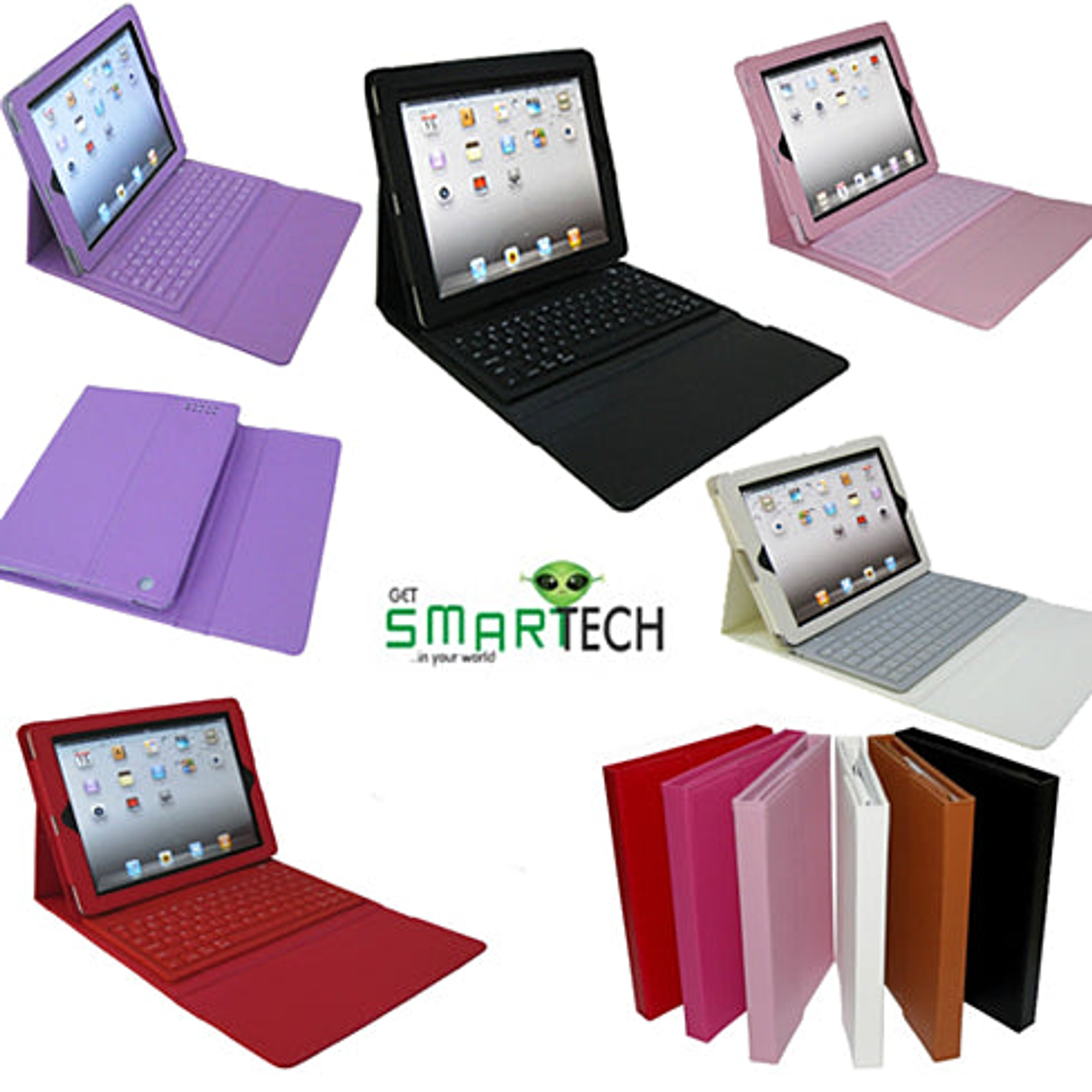 iPad Portfolio with built in Bluetooth keyboard for iPad 2/3/4