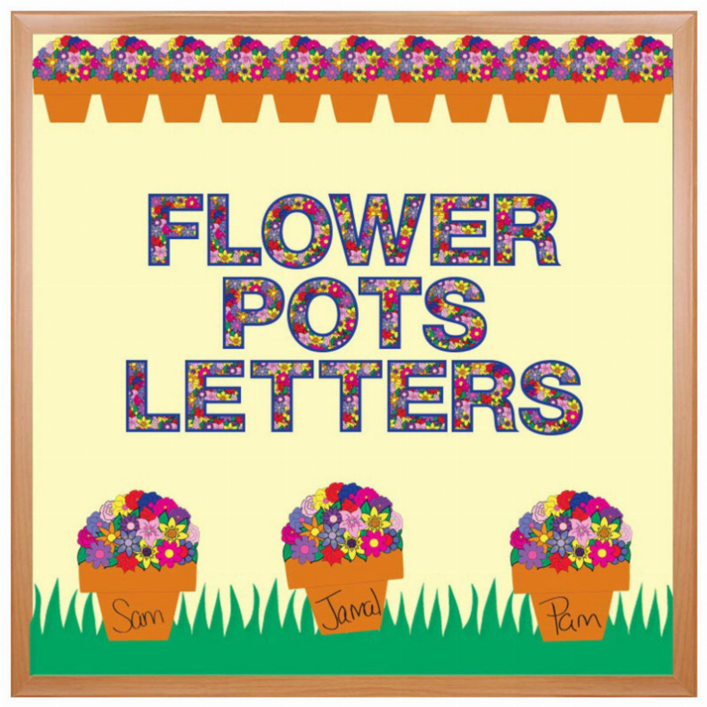 Flower Pots Punch-Out Letters