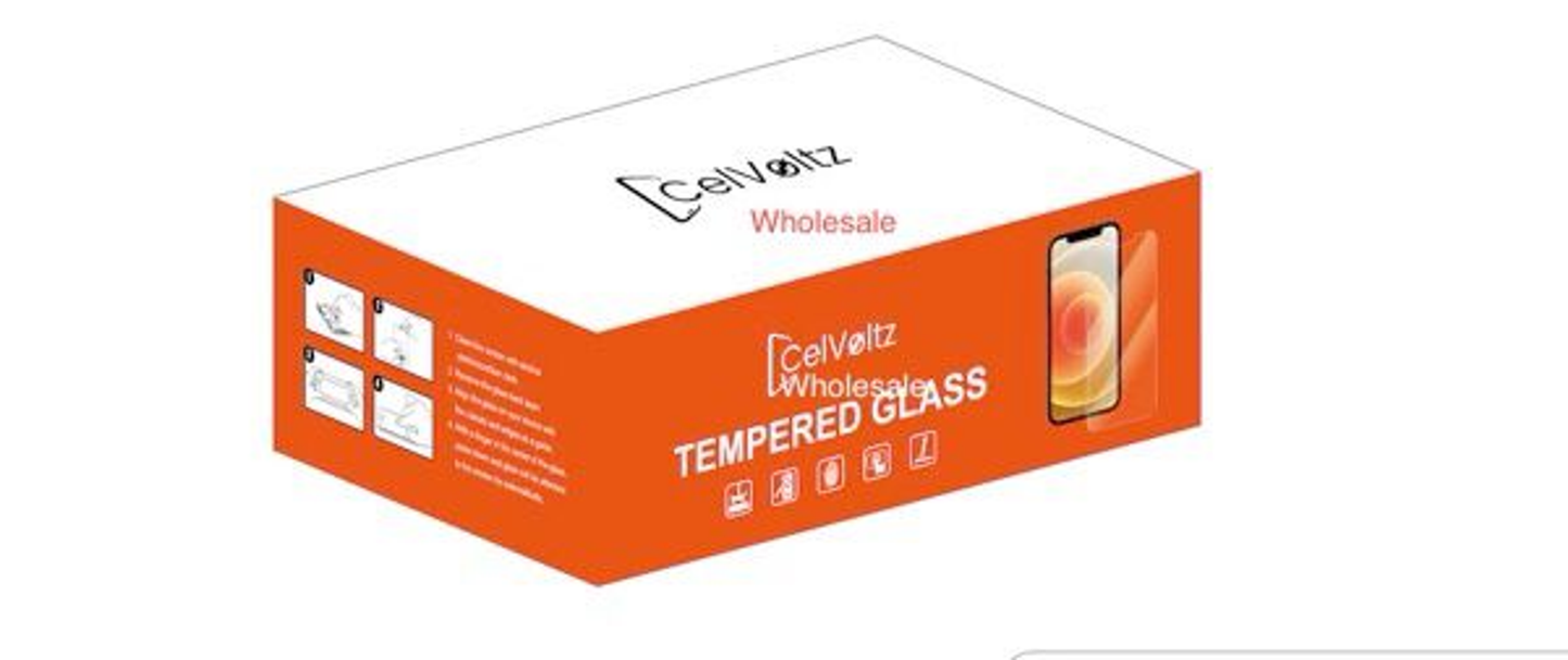 Celvoltz Tempered Glass Compatible For IPhone (100 Pack) Clear