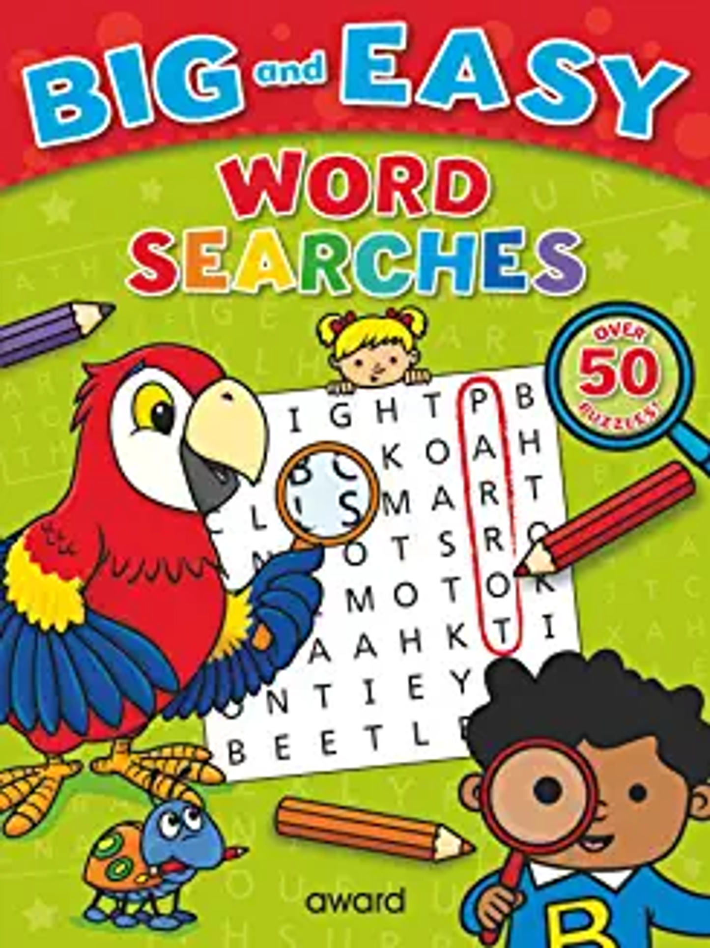 Big & Easy WORD SEARCHES Over 50 word search puzzles & coloring (Age (Age 4+)