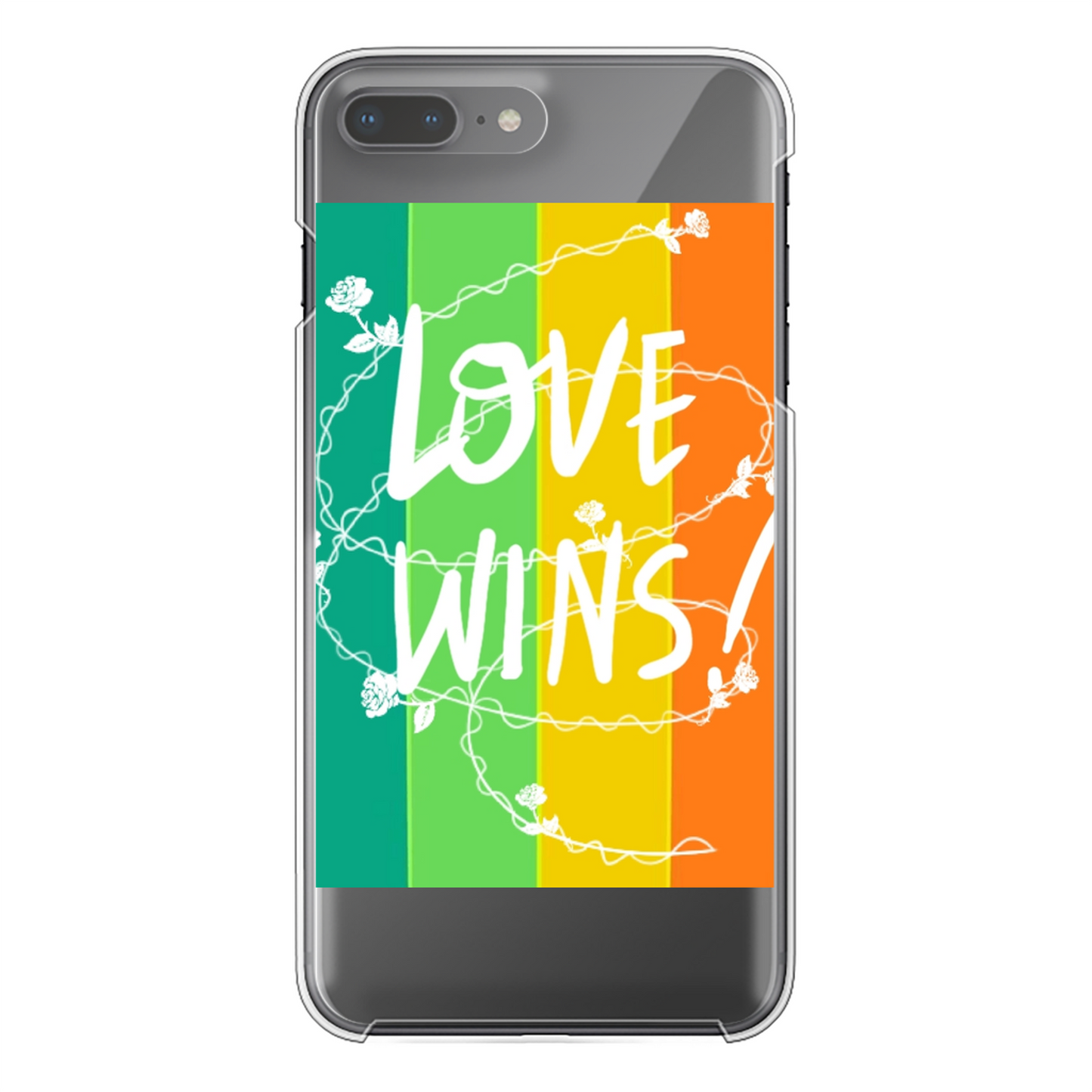 Love Wins Back Printed Hard Phone Case - Size:    | Pack Of: 1