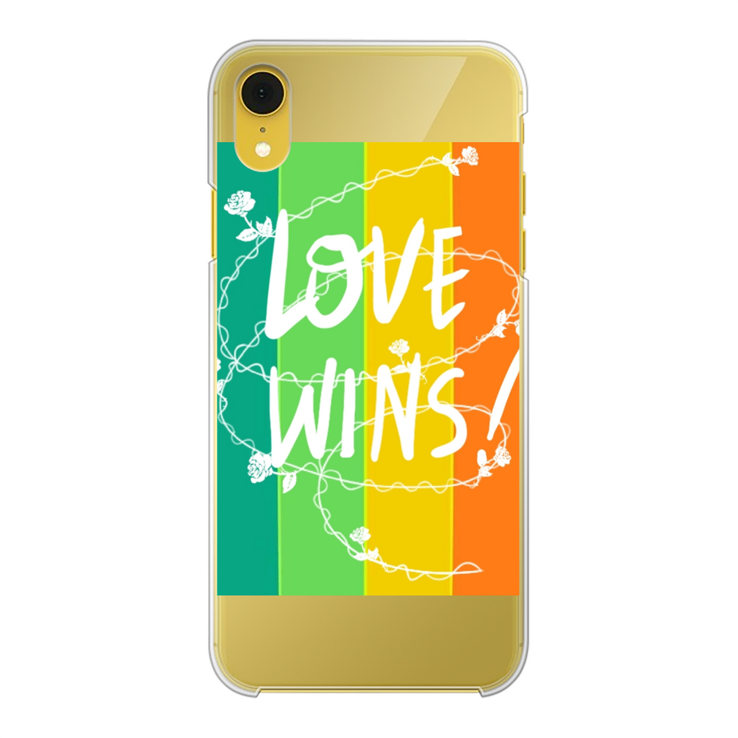 Love Wins Back Printed Hard Phone Case - Size:    | Pack Of: 1