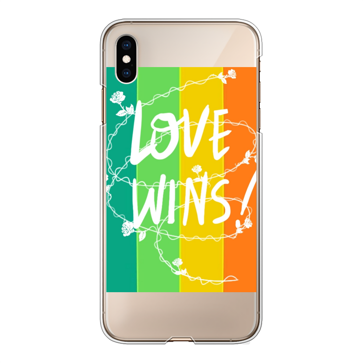 Love Wins Back Printed Hard Phone Case - Size:    | Pack Of: 1