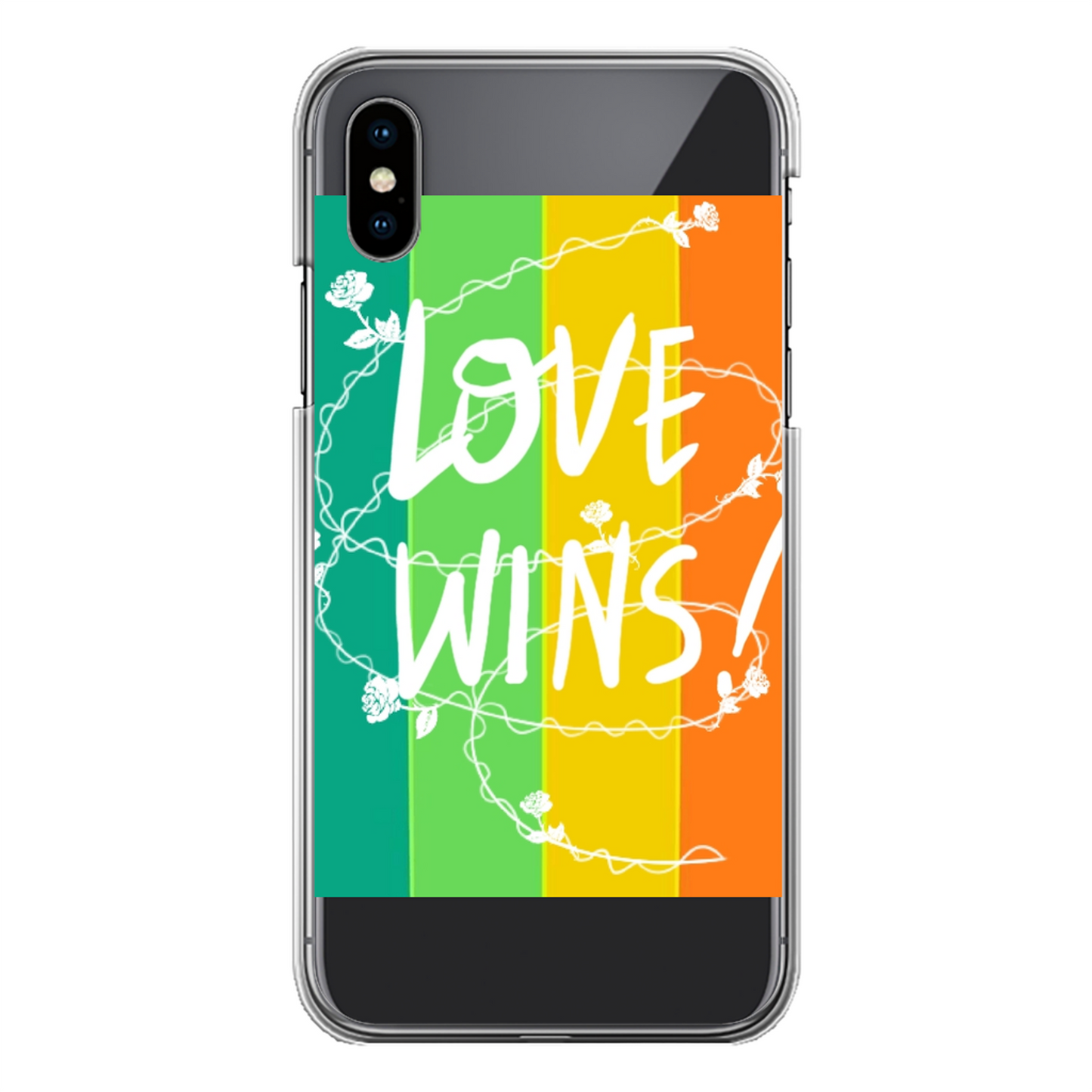 Love Wins Back Printed Hard Phone Case - Size:    | Pack Of: 1