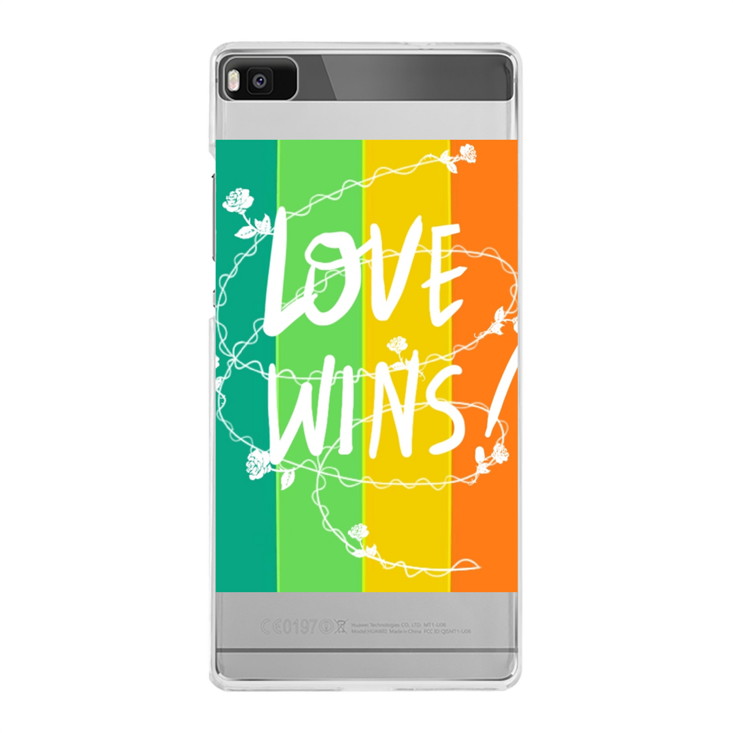 Love Wins Back Printed Hard Phone Case - Size:    | Pack Of: 1