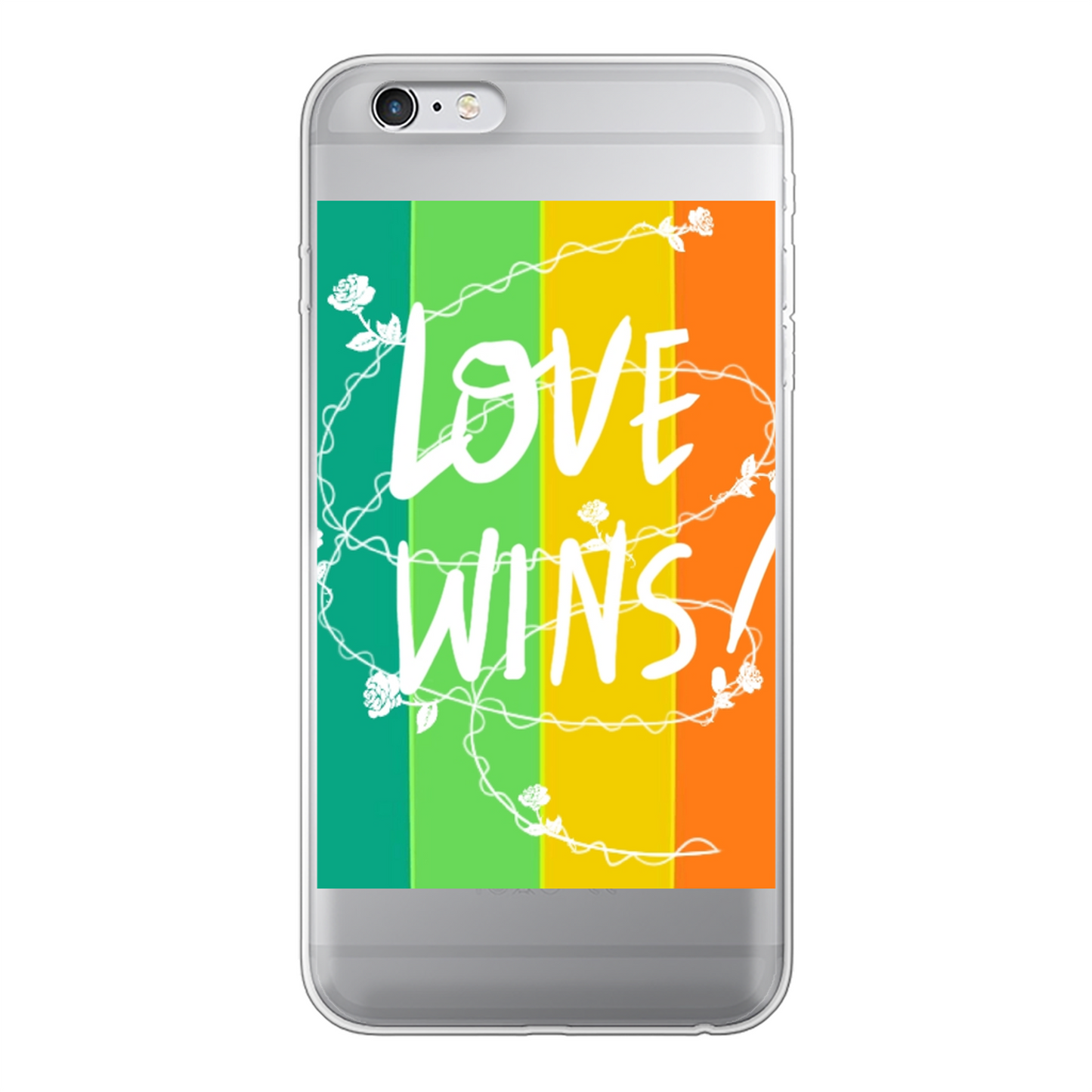 Love Wins Back Printed Soft Phone Case - Size:    | Pack Of: 1