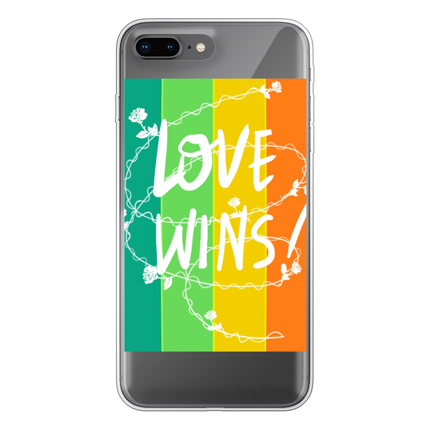 Love Wins Back Printed Soft Phone Case - Size:    | Pack Of: 1