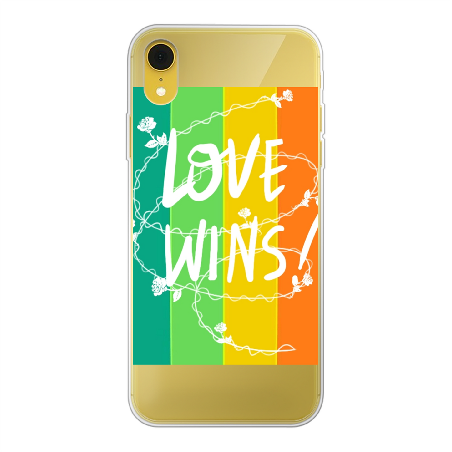 Love Wins Back Printed Soft Phone Case - Size:    | Pack Of: 1