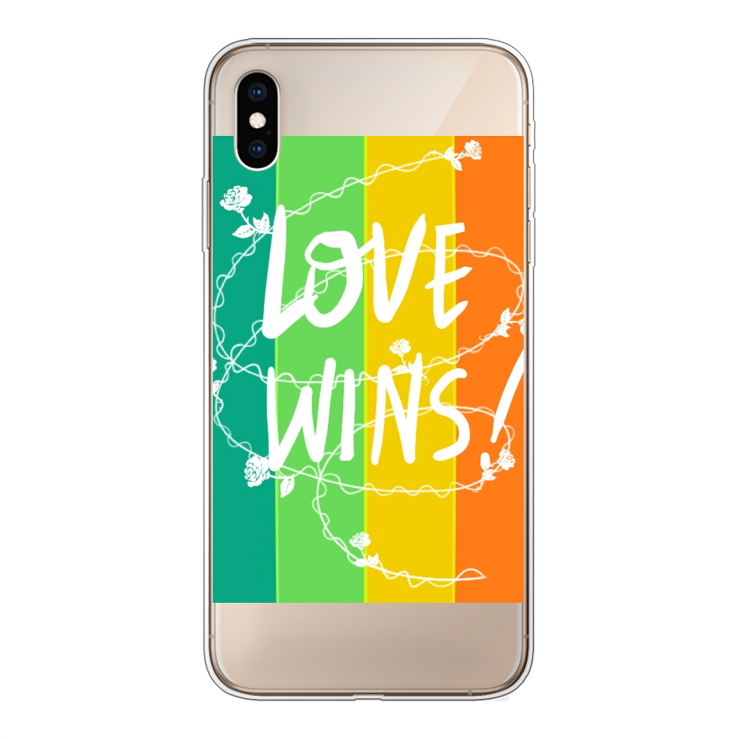 Love Wins Back Printed Soft Phone Case - Size:    | Pack Of: 1