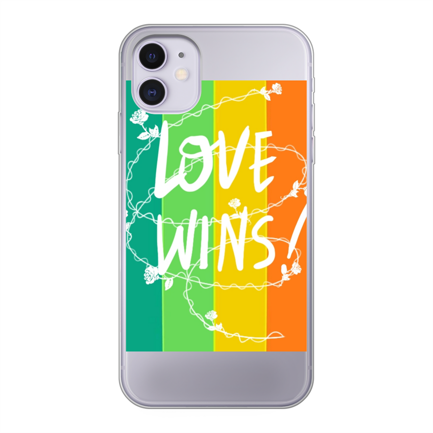 Love Wins Back Printed Soft Phone Case - Size:    | Pack Of: 1