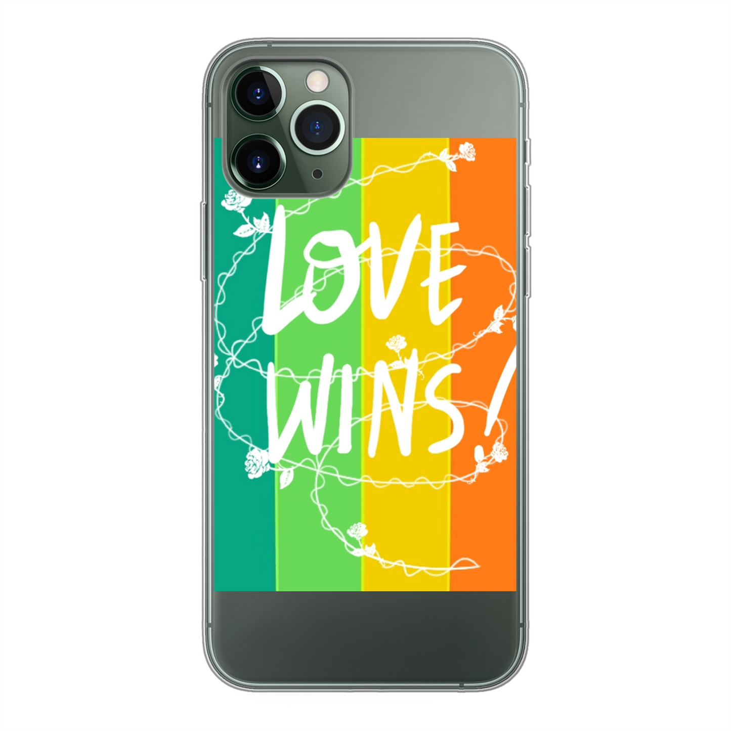 Love Wins Back Printed Soft Phone Case - Size:    | Pack Of: 1