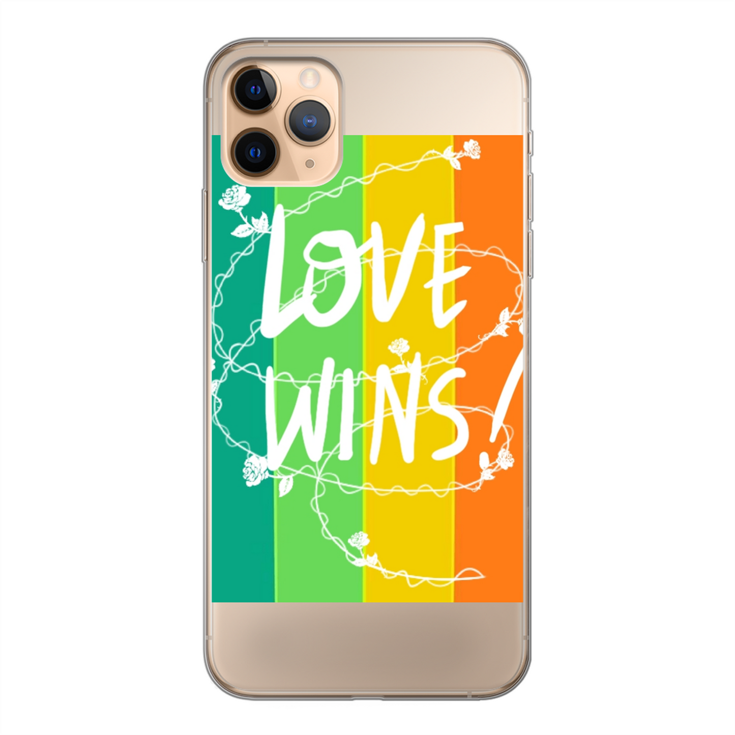 Love Wins Back Printed Soft Phone Case - Size:    | Pack Of: 1