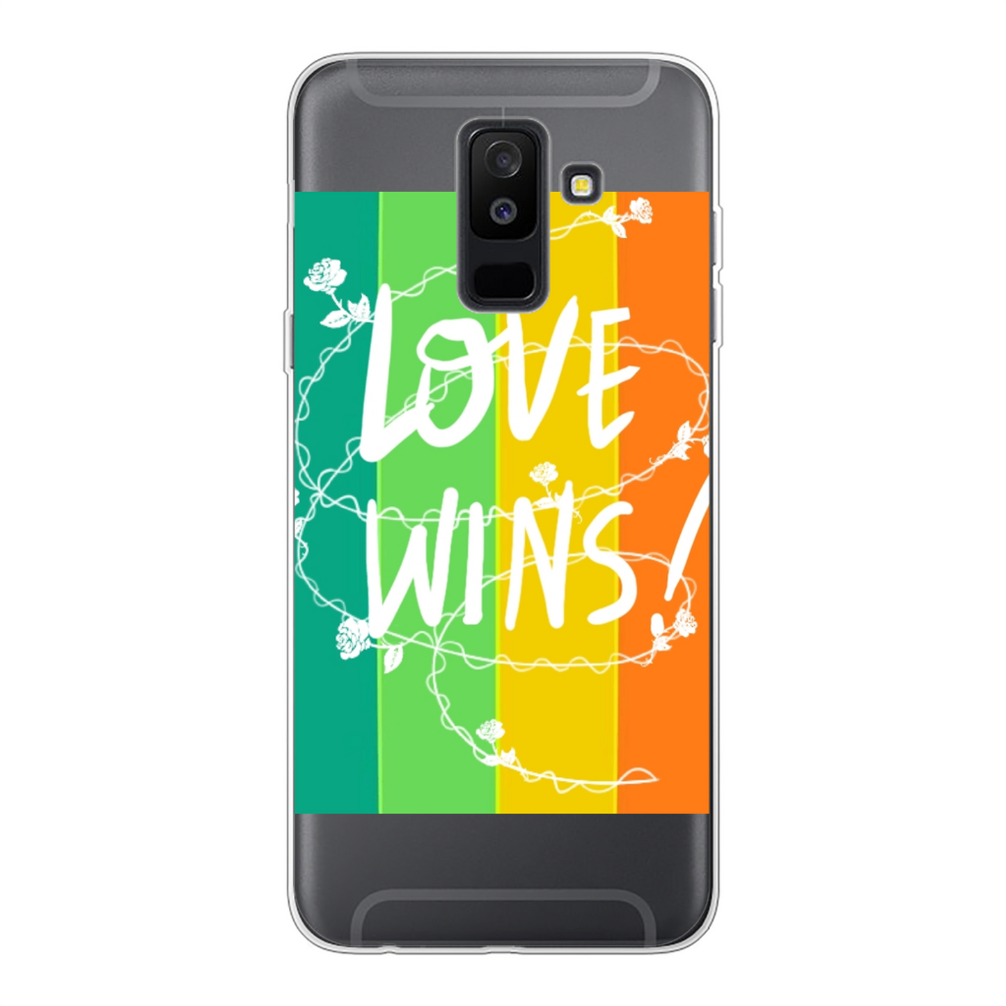 Love Wins Back Printed Soft Phone Case - Size:    | Pack Of: 1