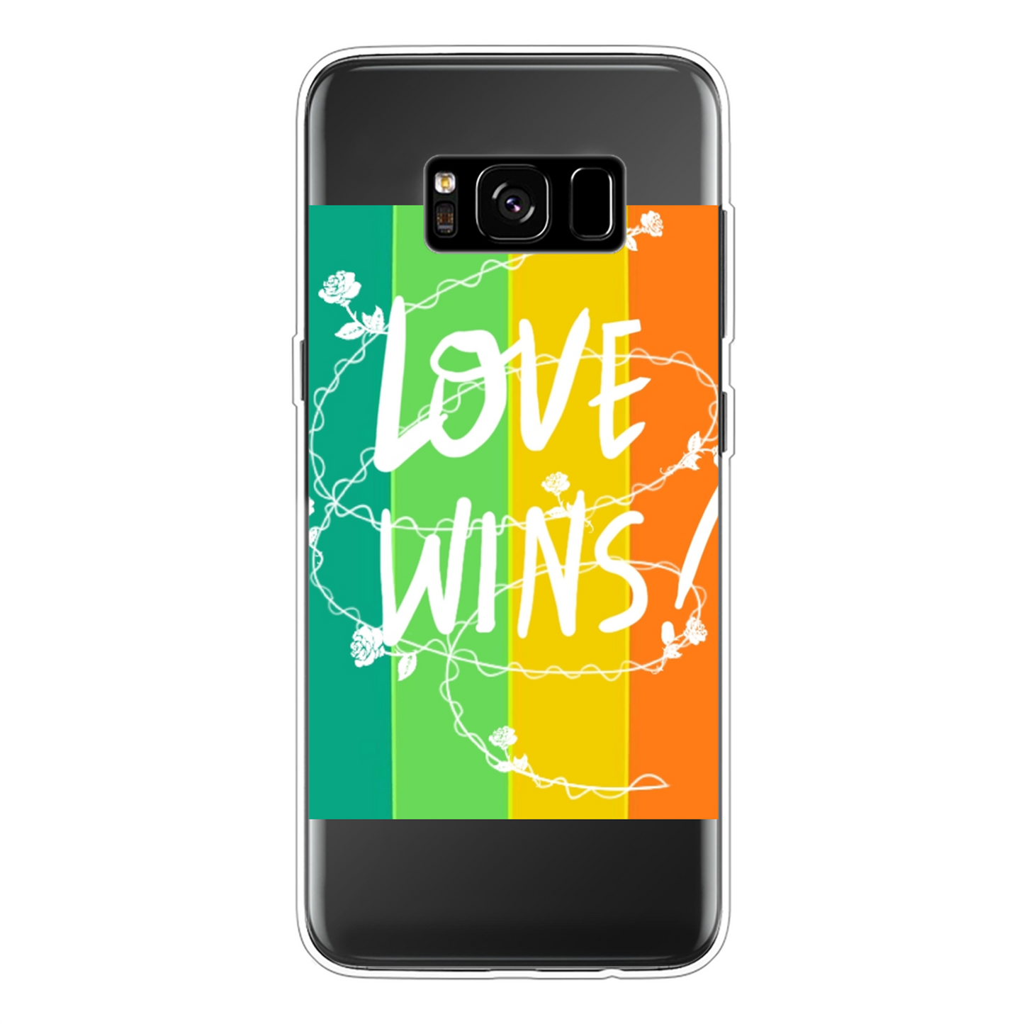 Love Wins Back Printed Soft Phone Case - Size:    | Pack Of: 1