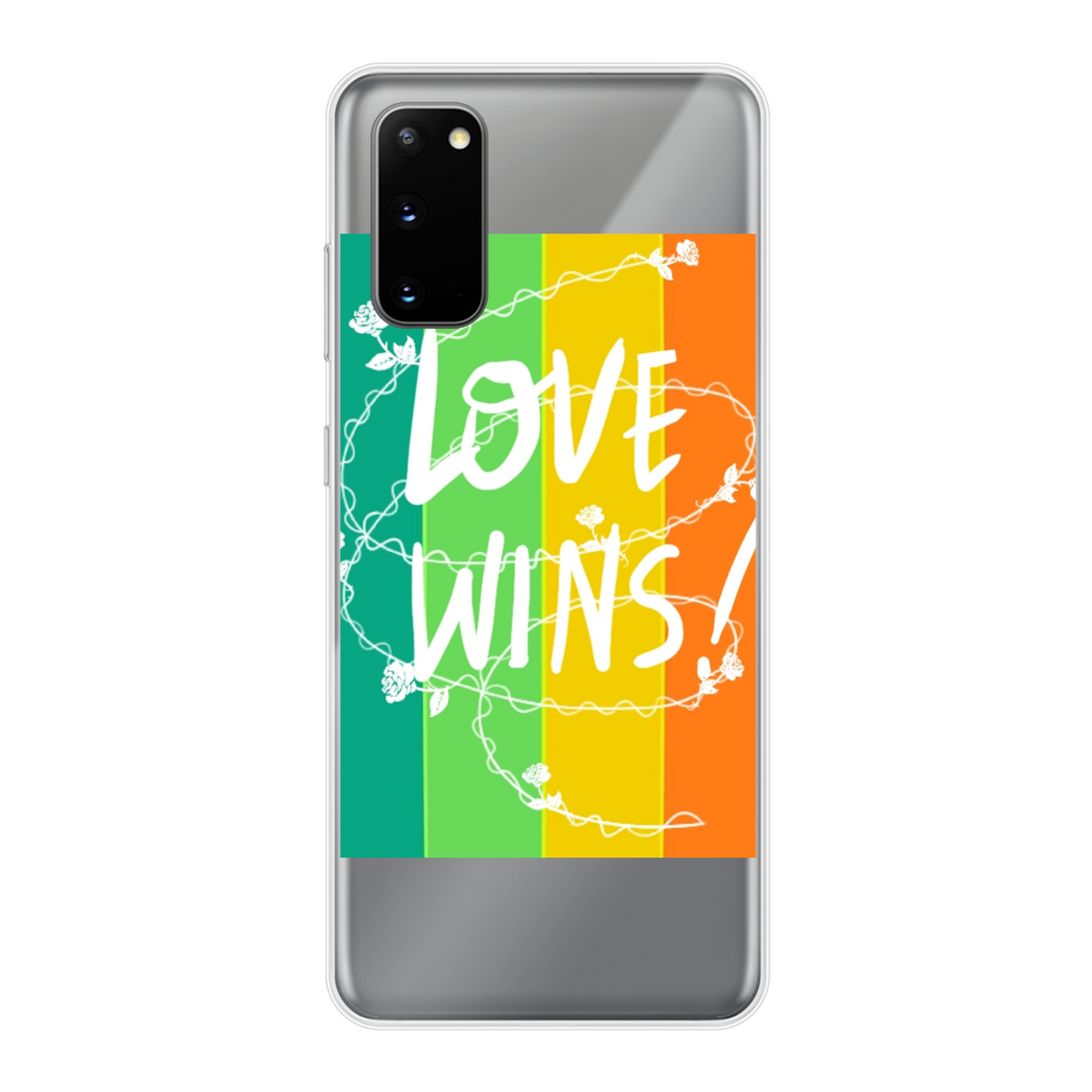 Love Wins Back Printed Soft Phone Case - Size:    | Pack Of: 1