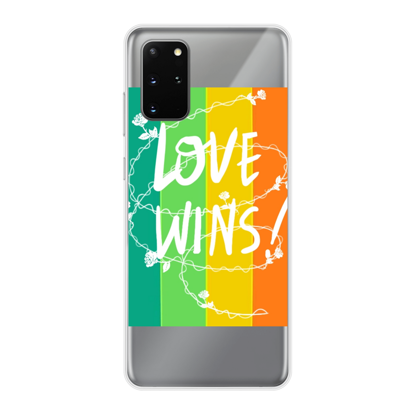 Love Wins Back Printed Soft Phone Case - Size:    | Pack Of: 1