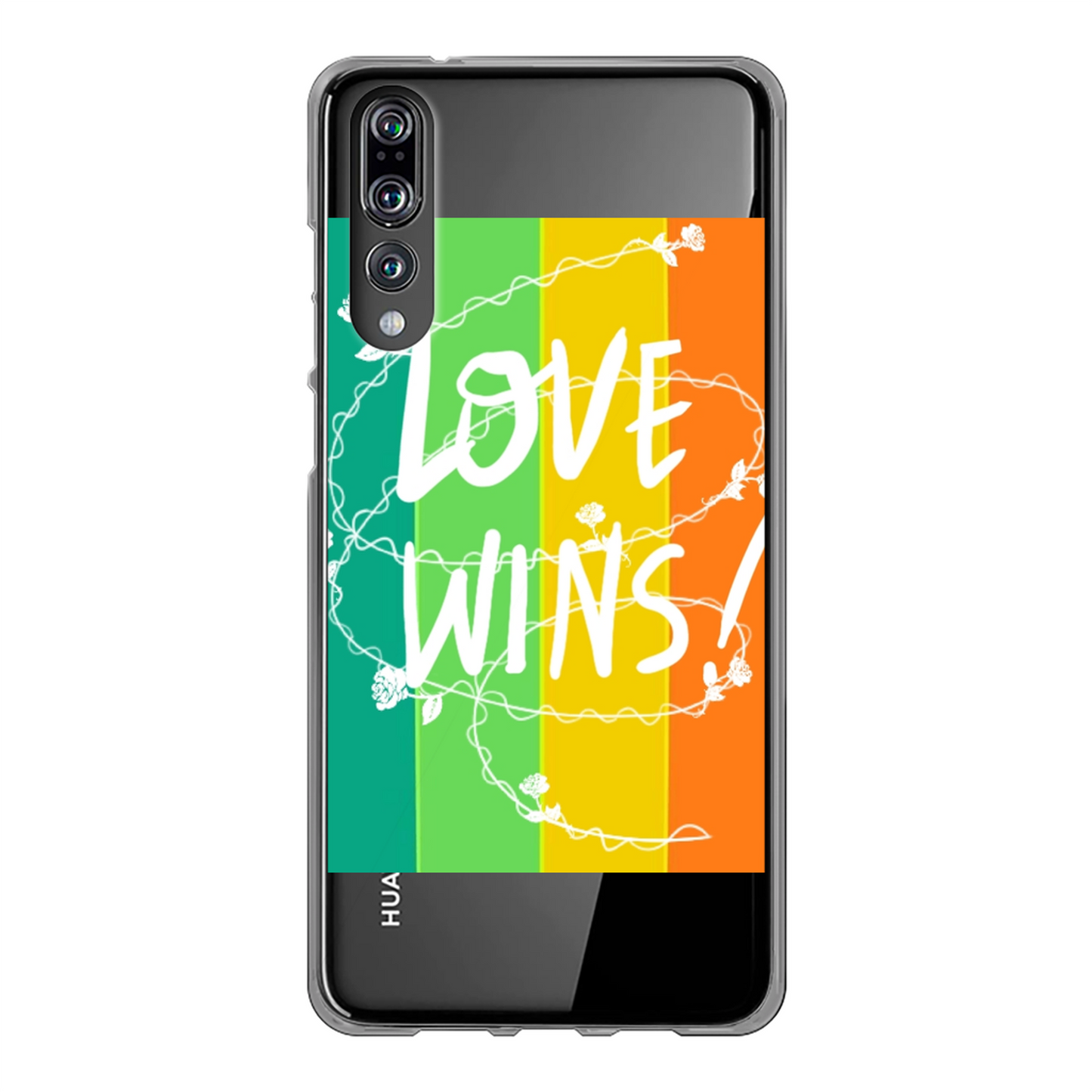 Love Wins Back Printed Soft Phone Case - Size:    | Pack Of: 1