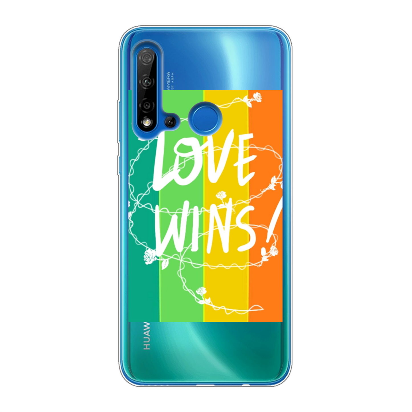 Love Wins Back Printed Soft Phone Case - Size:    | Pack Of: 1