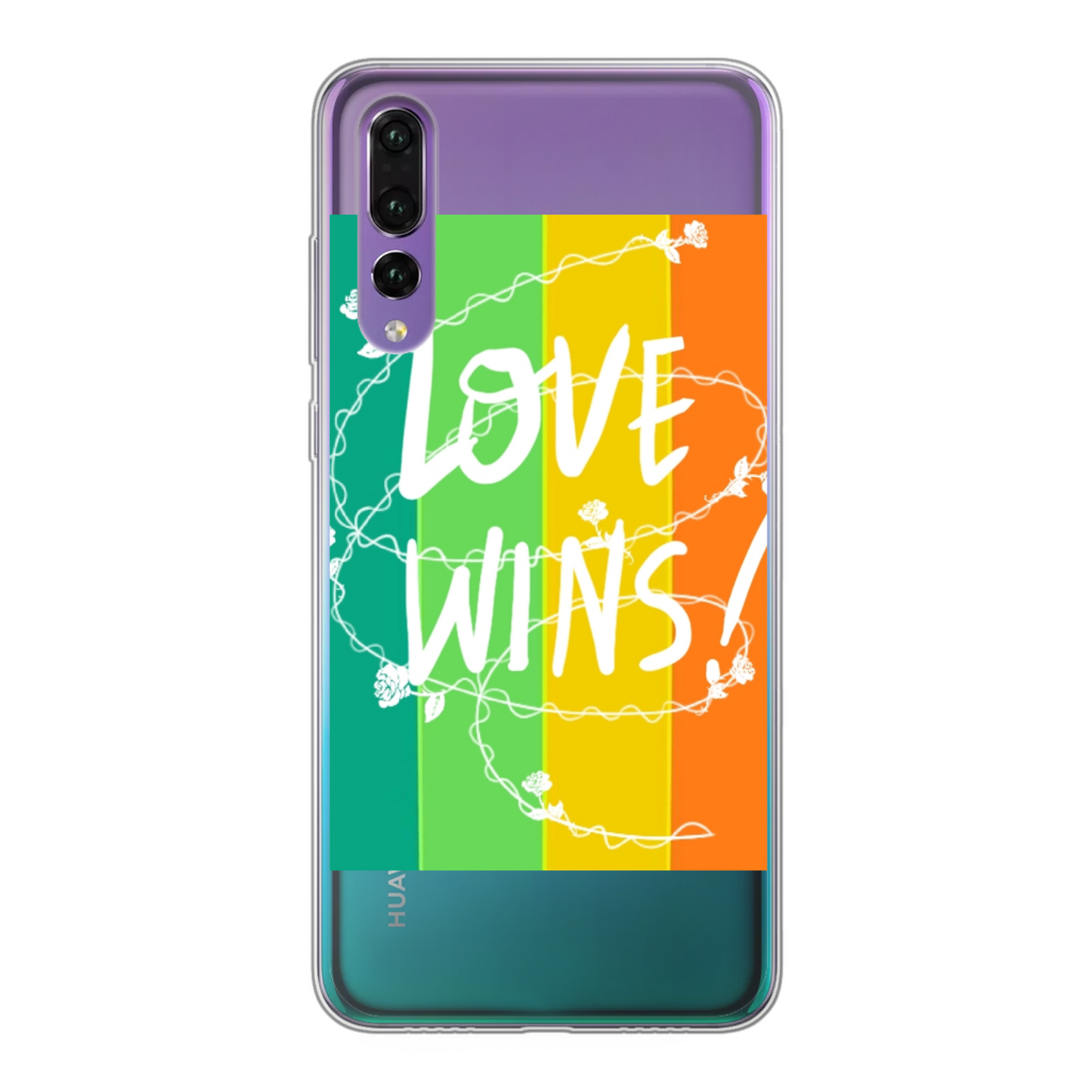 Love Wins Back Printed Soft Phone Case - Size:    | Pack Of: 1