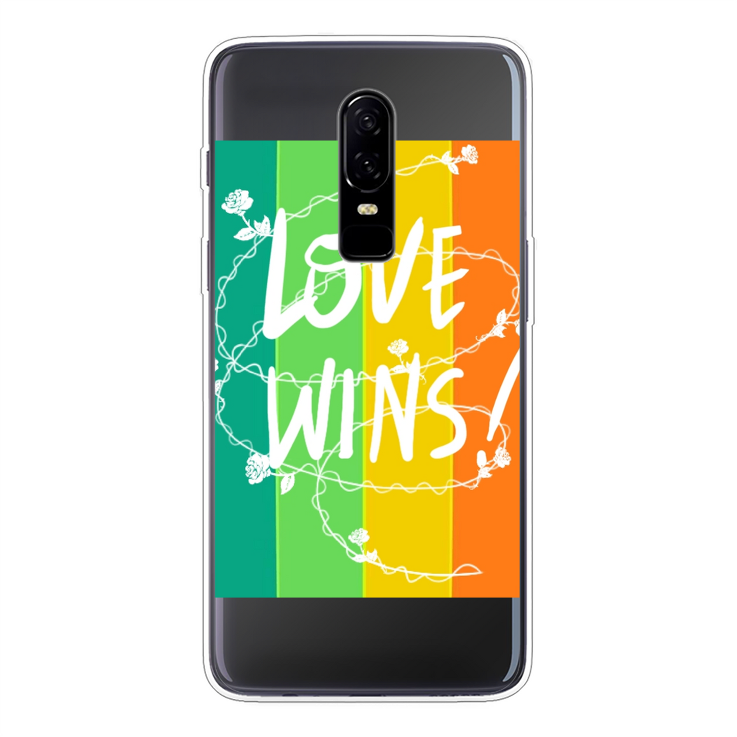 Love Wins Back Printed Soft Phone Case - Size:    | Pack Of: 1