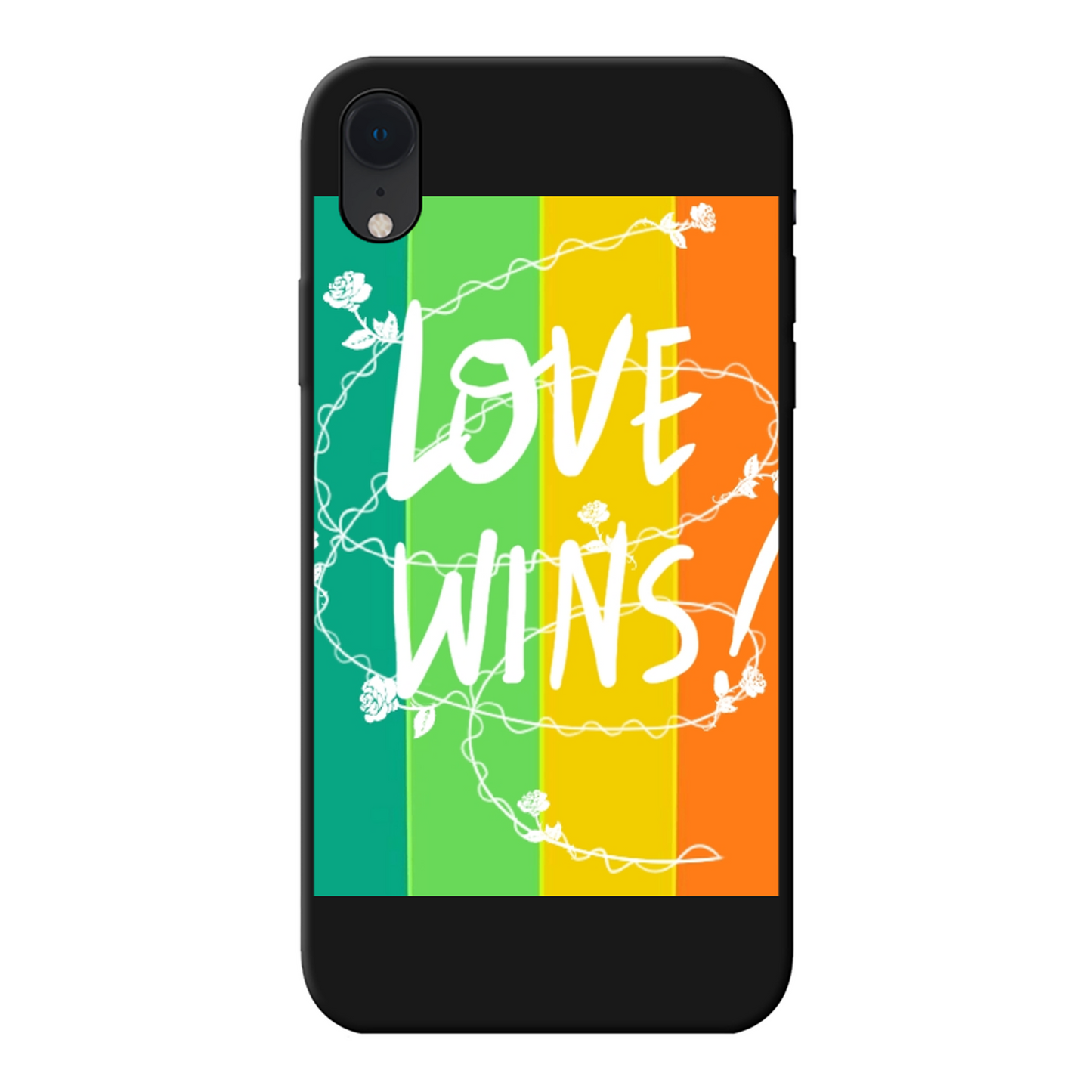 Love Wins Back Printed Soft Phone Case - Size:    | Pack Of: 1