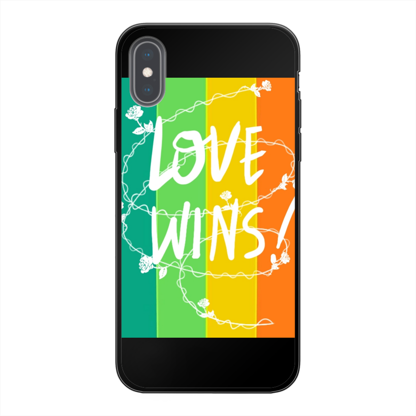 Love Wins Back Printed Soft Phone Case - Size:    | Pack Of: 1