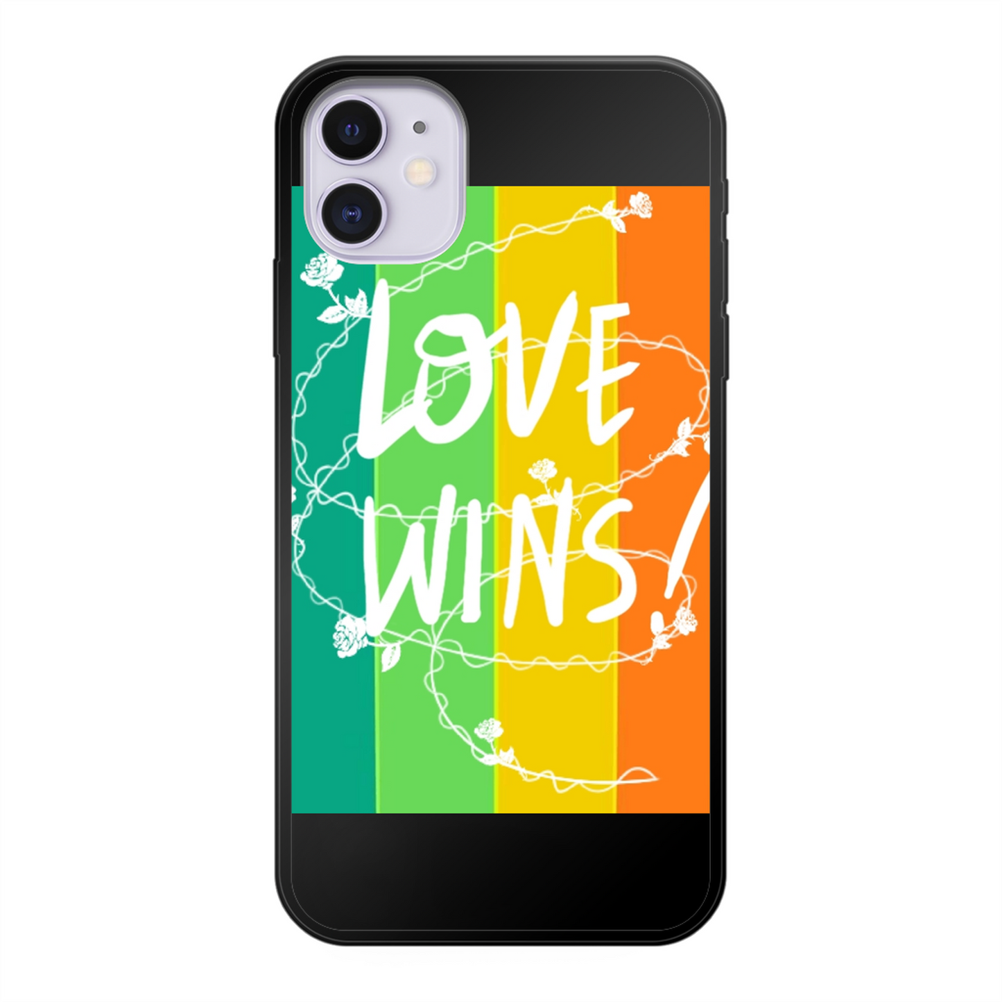 Love Wins Back Printed Soft Phone Case - Size:    | Pack Of: 1