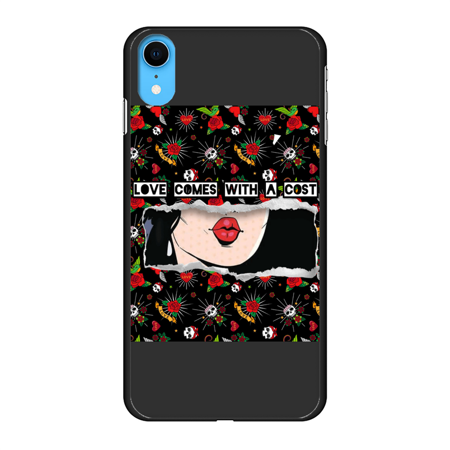 Love Cost Back Printed Hard Phone Case - Color: Black | Size:     | Pack Of: 1