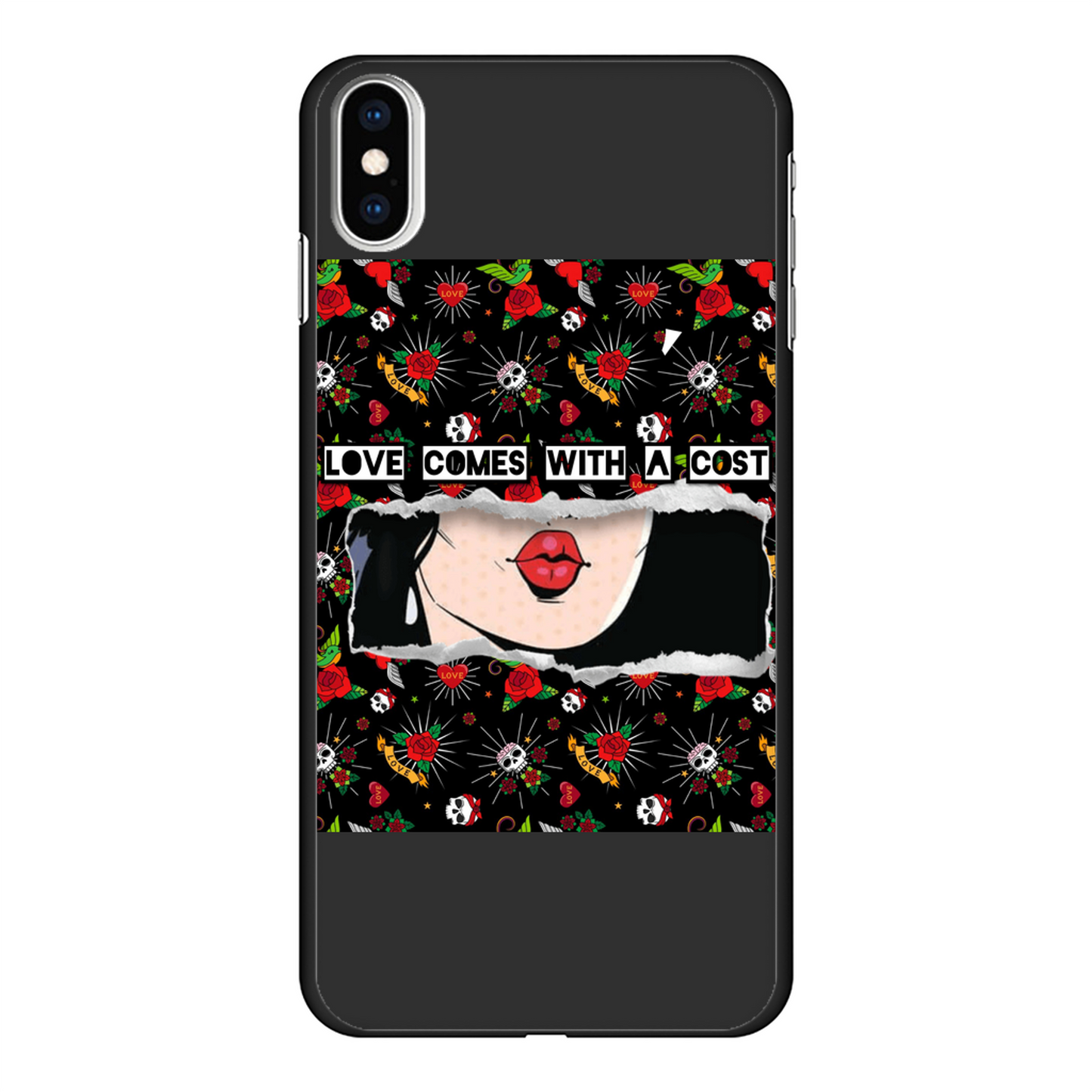 Love Cost Back Printed Hard Phone Case - Color: Black | Size:     | Pack Of: 1