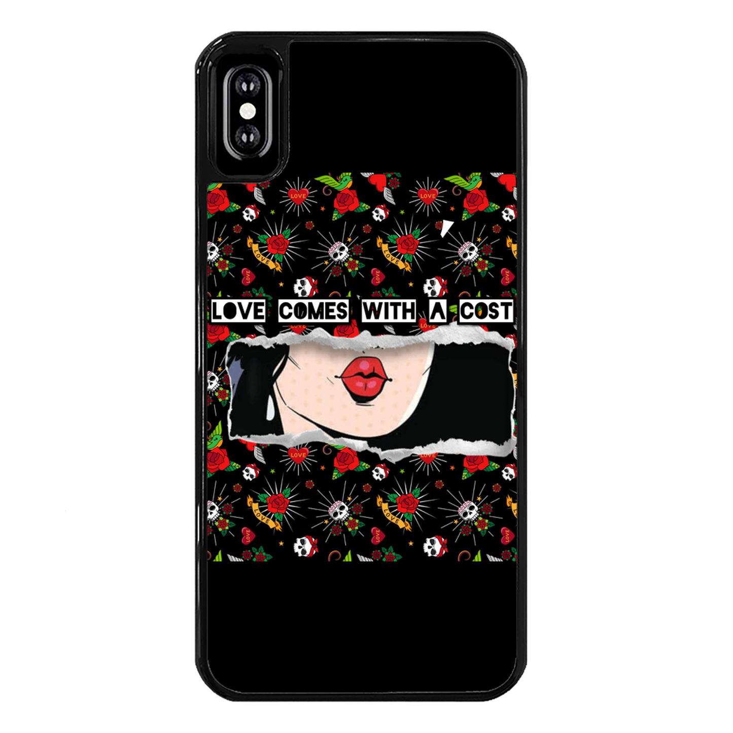 Love Cost Back Printed Hard Phone Case - Color: Black | Size:     | Pack Of: 1