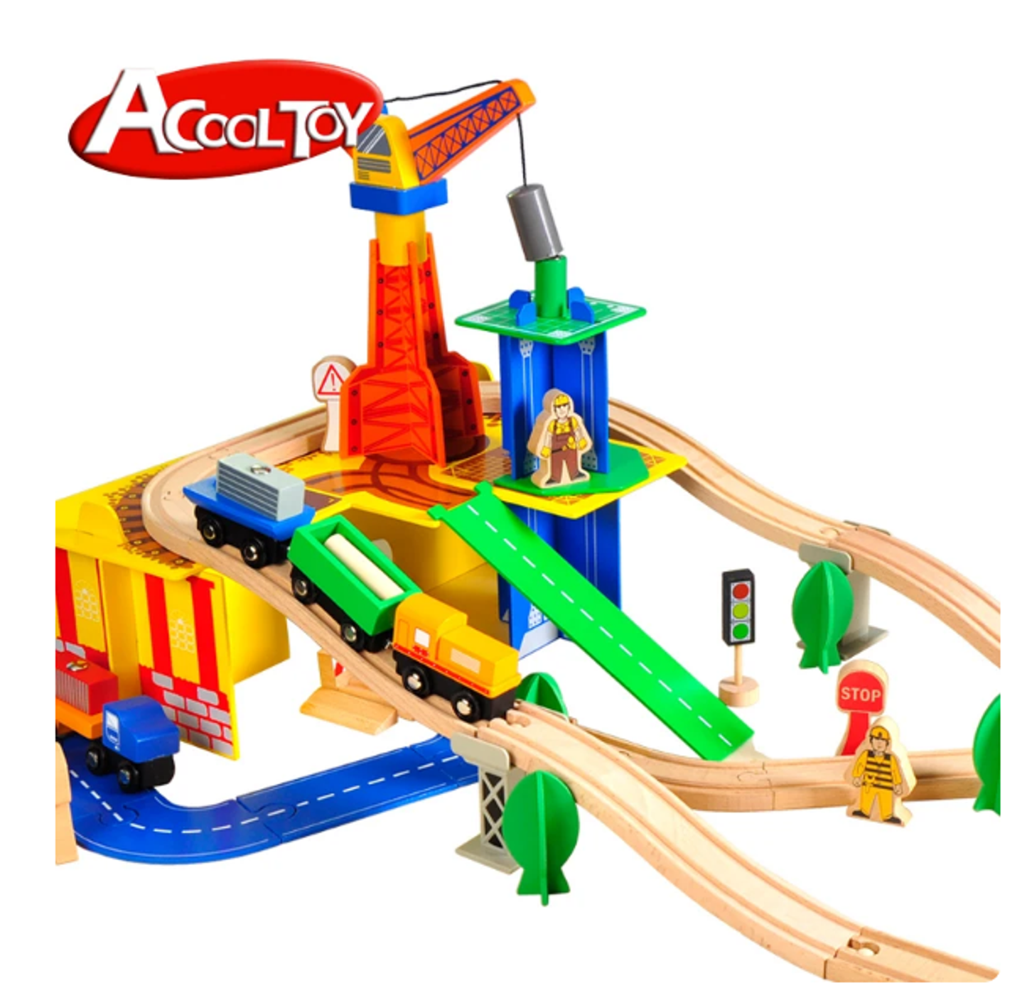 80pcs Construction Train Set