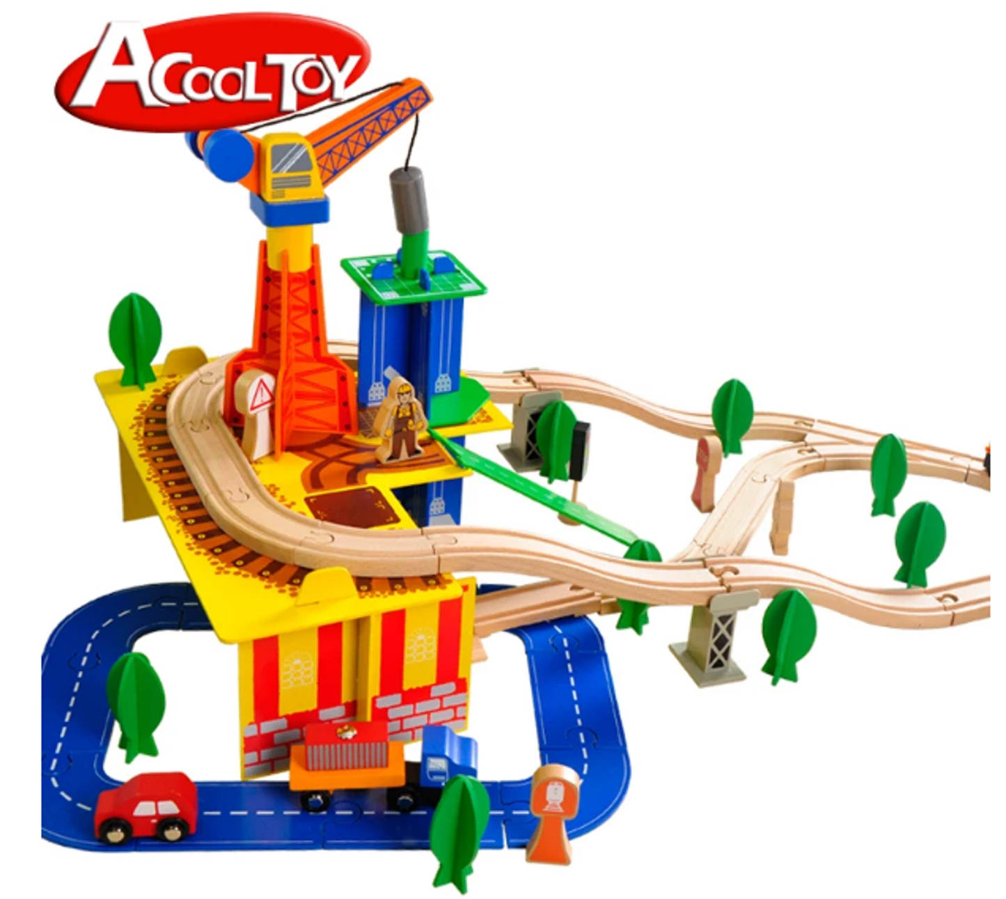 80pcs Construction Train Set