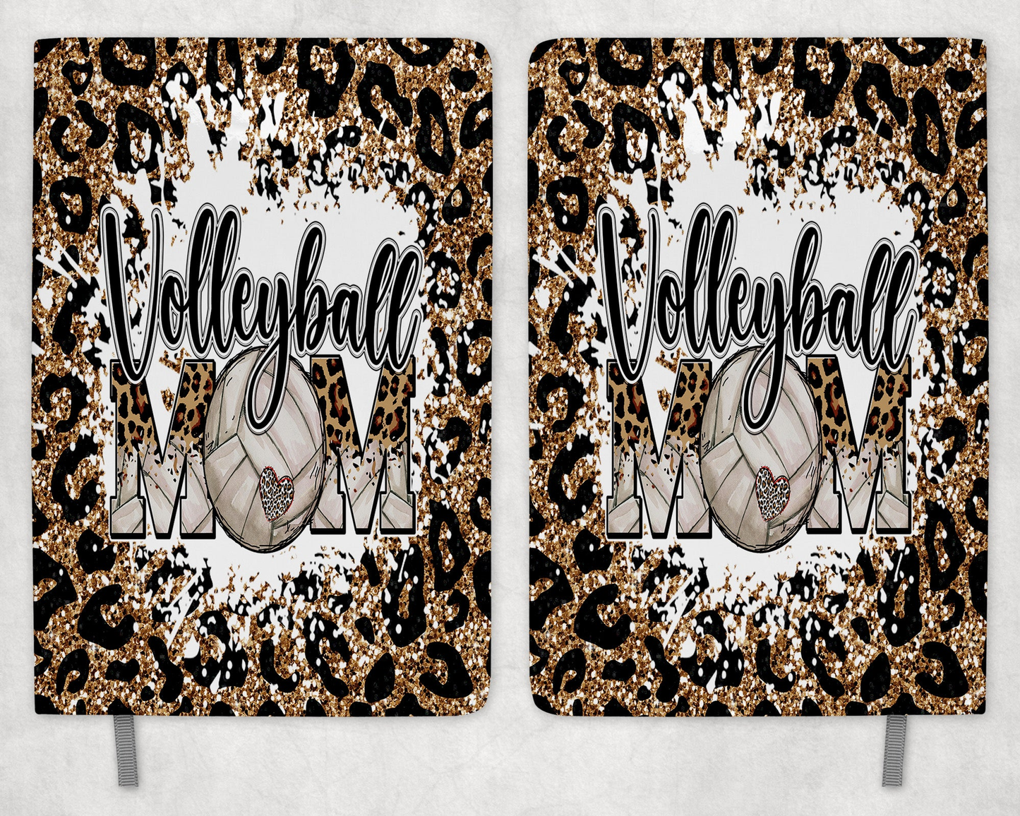 Volleyball Mom Leopard Print Printed 8 Inch  A-5 Journal