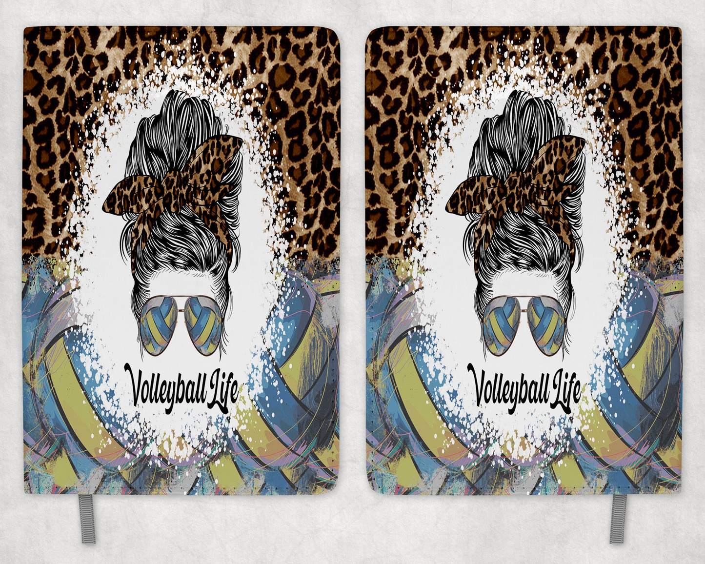 Villeyball Life Leopard Print Printed 8 Inch  A-5 Journal