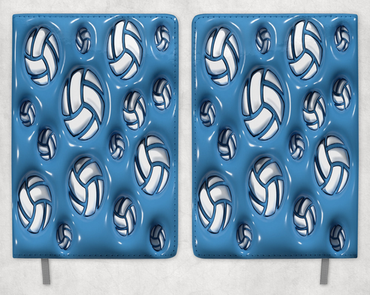 Blue Volleyball Printed 8 Inch  A-5 Journal