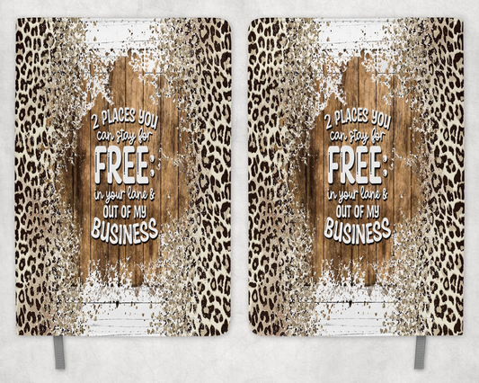 Two Places you Could Stay For Free Printed 8 Inch  A-5 Journal