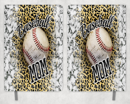 Baseball Mom Leopard Print Printed 8 Inch  A-5 Journal