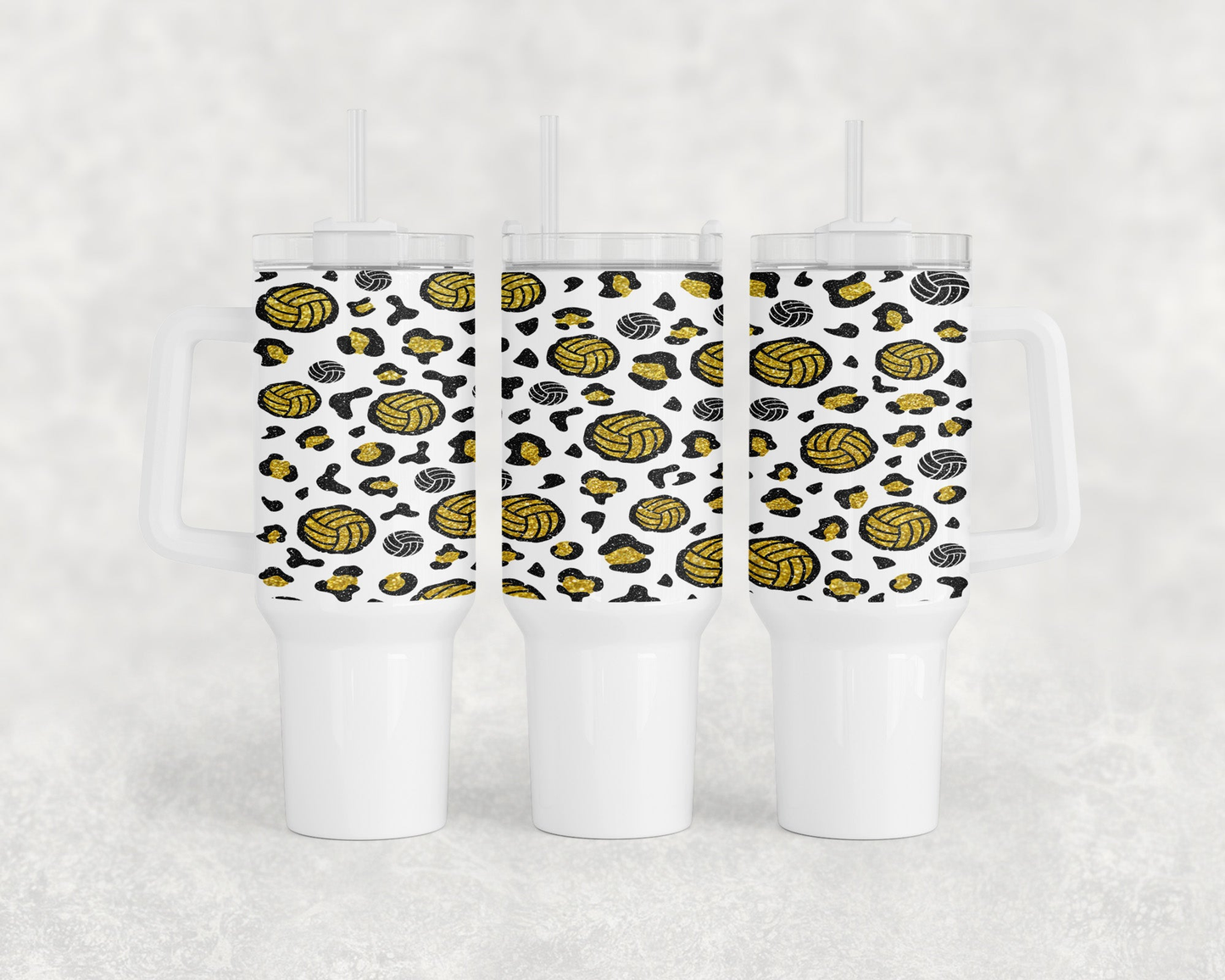 Volleyball Leopard Print neoprene can holder - two sizes