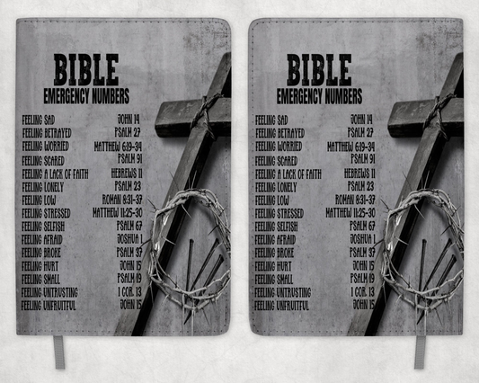 Bible Emergency Numbers Printed 8 Inch  A-5 Journal