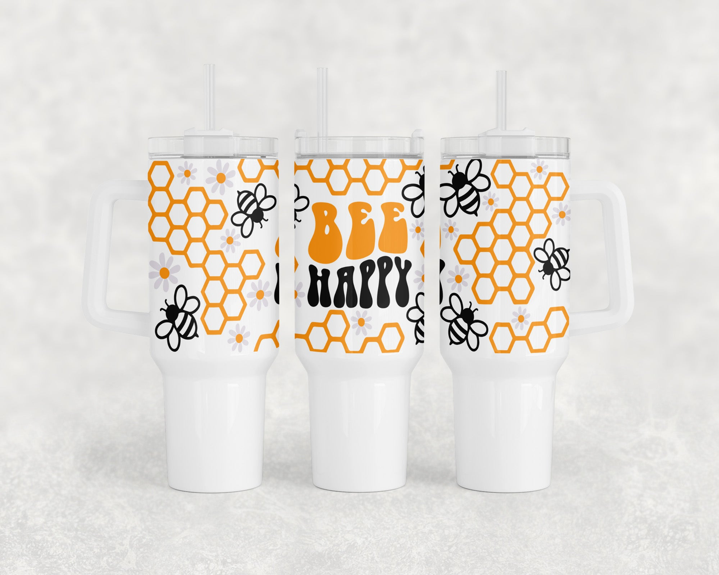 Bee Happy neoprene can holder - two sizes