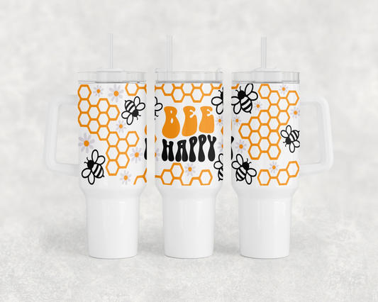 Bee Happy neoprene can holder - two sizes