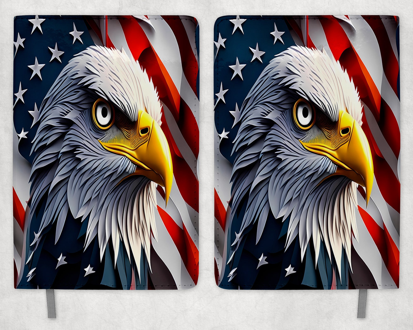 American Flag Eagle Printed 8 Inch  A-5 Journal