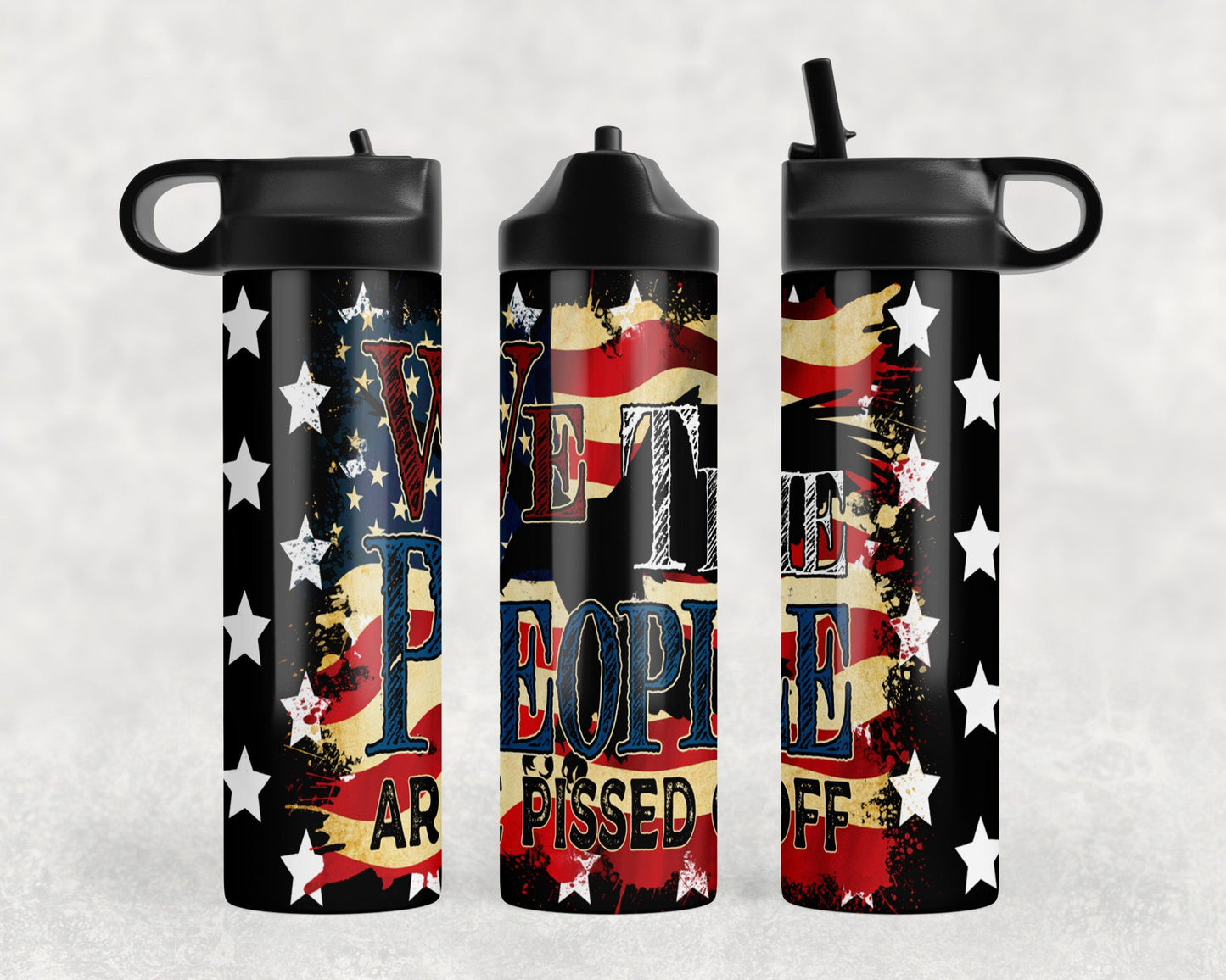 We The People are Pissed Off Steel Water Bottle