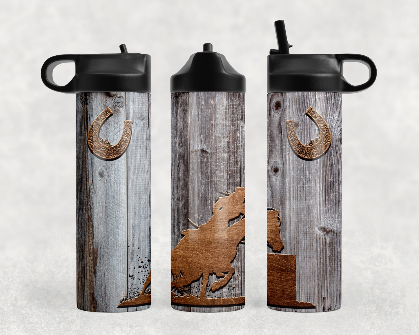 Bearrel Racer Steel Water Bottle