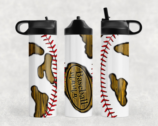 Baseball Mama Steel Water Bottle