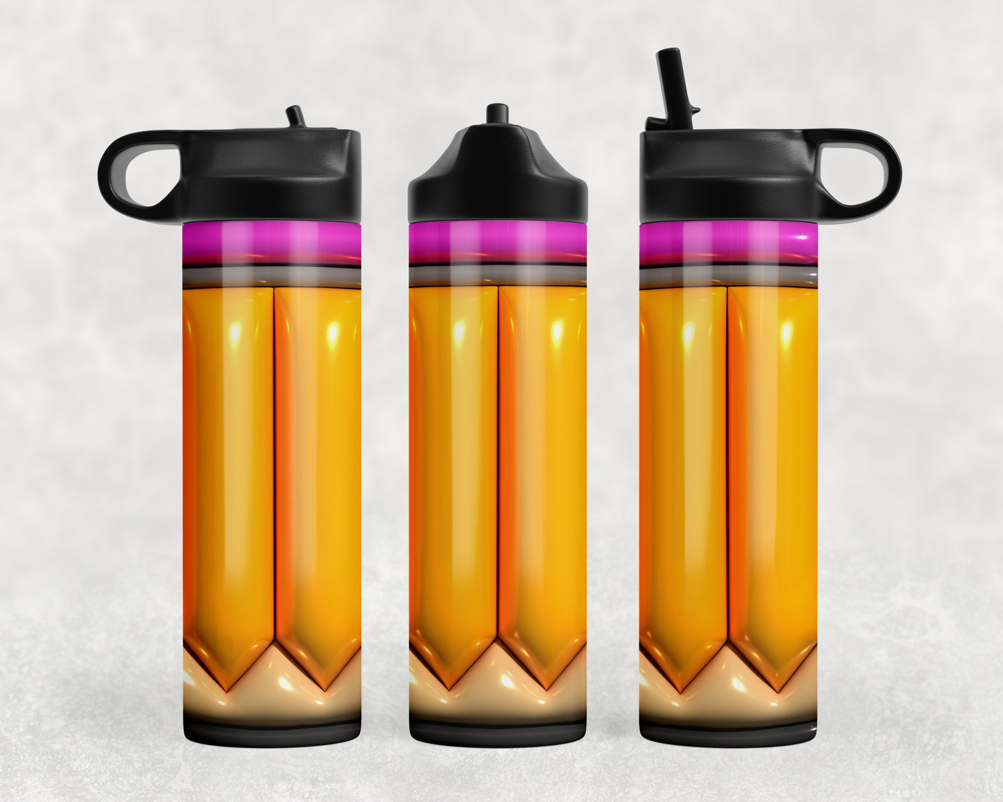 Pencil Steel Water Bottle