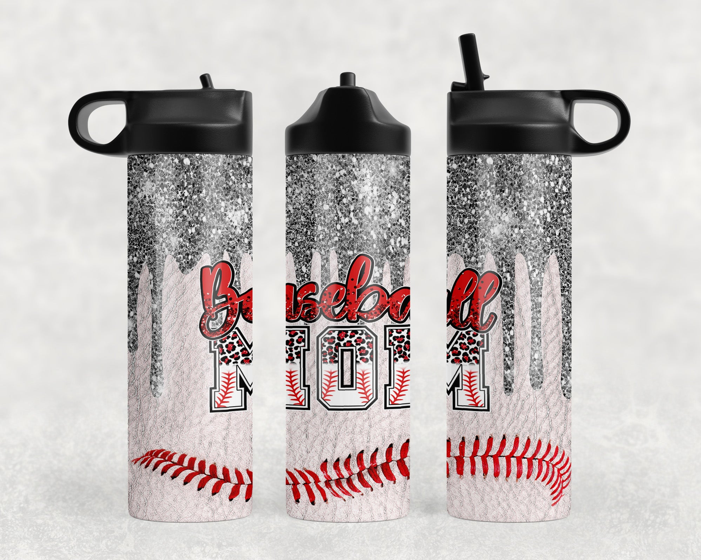 Baseball Mom Steel Water Bottle