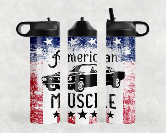 American Muscle Steel Water Bottle