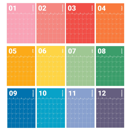 Rainbow Wall Planner